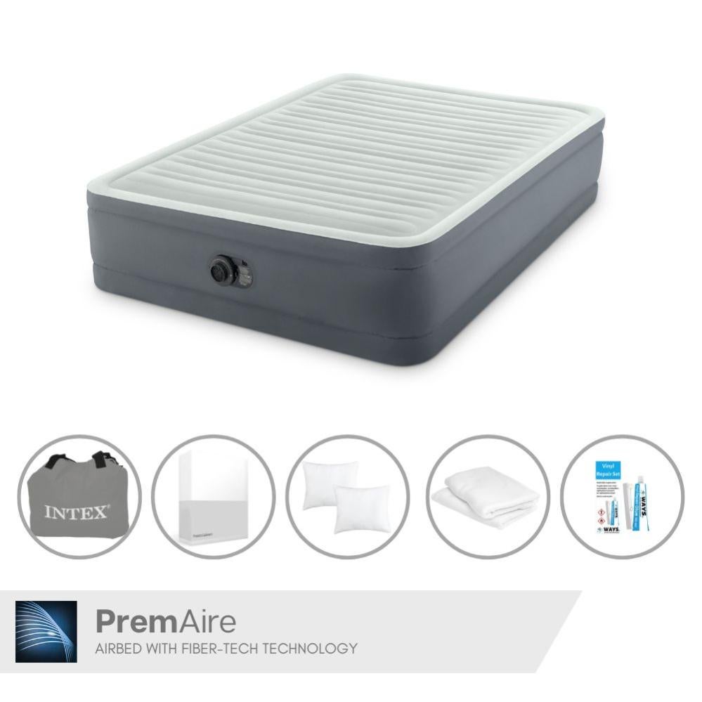 Bestway Matelas gonflable 2 personnes 203 x 152 x 30 cm pompe à piles