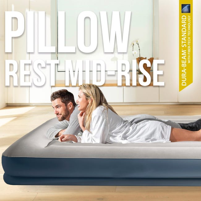 Colchón hinchable doble INTEX Dura-Beam Standard Pillow Rest Mid