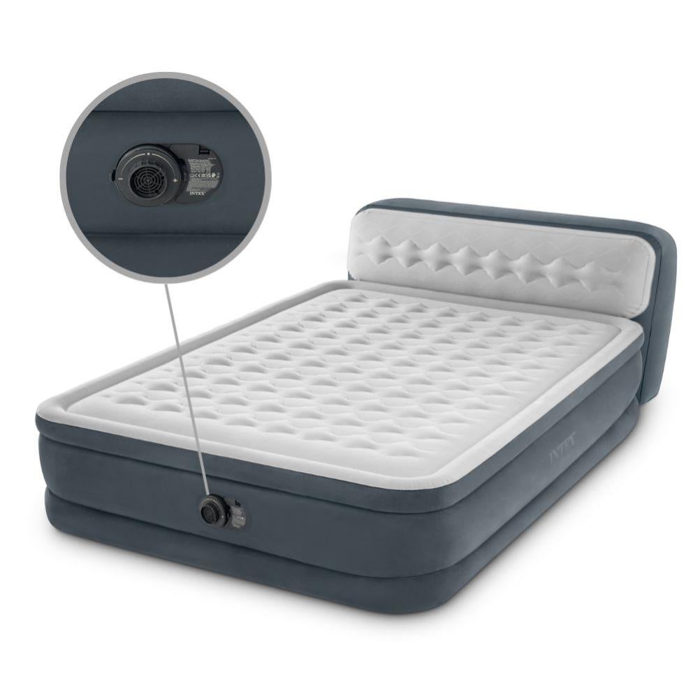 Matelas Gonflable 2 Personnes TecTake - Pompe Électrique Intégrée | Lit D'appoint Camping & Voyage