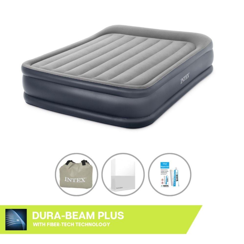 Intex Matelas gonflable personnes 152 x 203 x 42 cm Gris