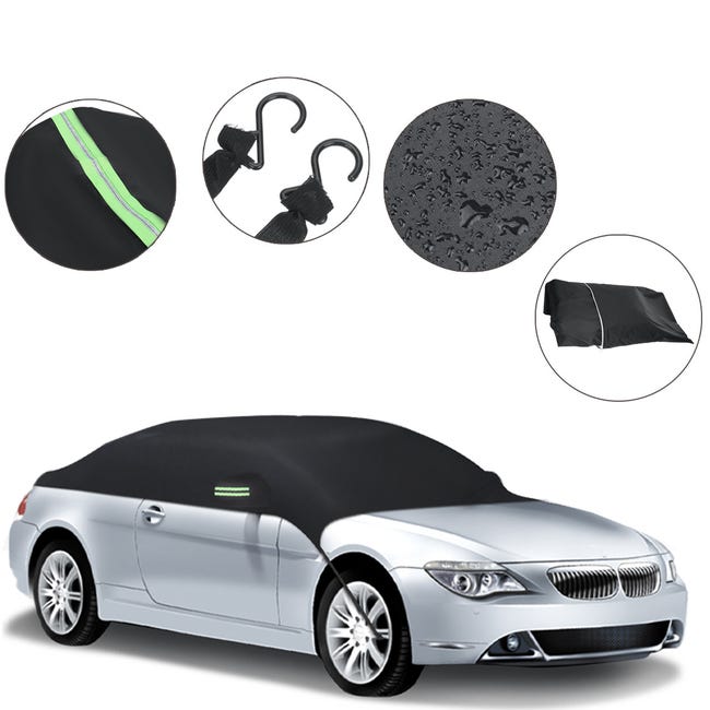 Housse de protection bâche voiture demi-garage protection UV pour