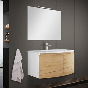 Specchio da parete a forma asimmetrica Specchio da bagno curvo