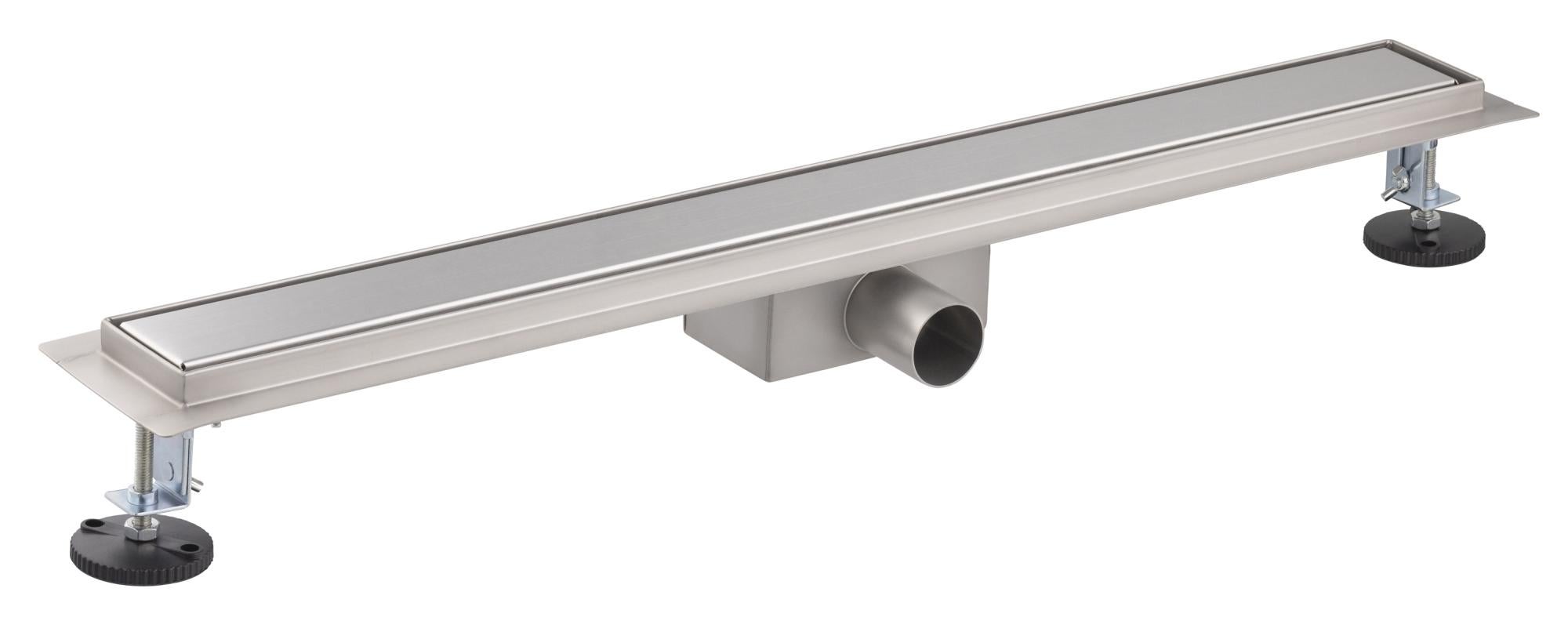 Caniveau de douche italienne reversible chromée / à carreler 70