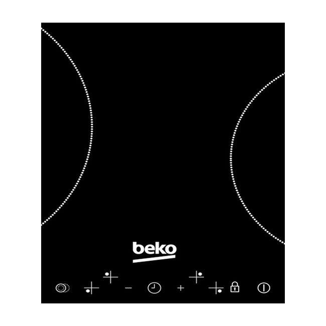 Placa Vitrocerámica - Beko HIC63402T , 3 Zonas de Cocción, 60 cm, Booster,  Negro