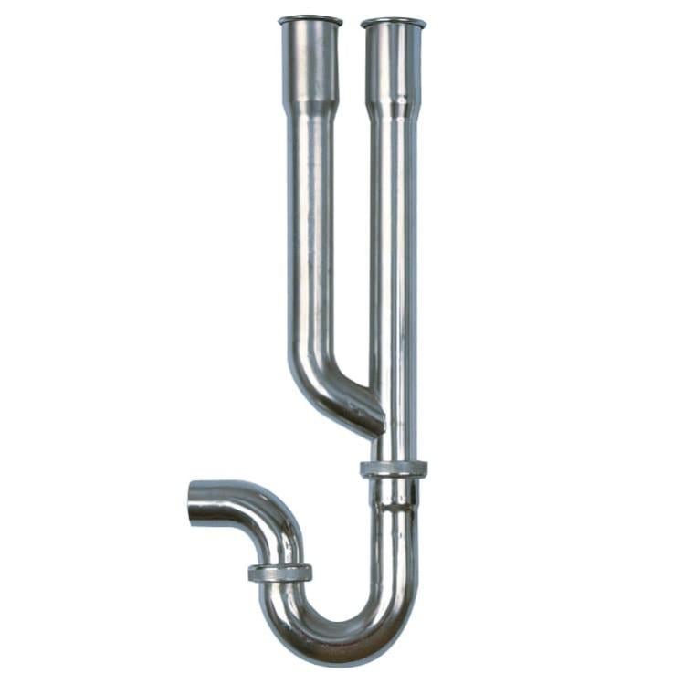 SIPHON DE MACHINE A LAVER SORTIE VERTICALE DOUBLE NICKELE Leroy Merlin