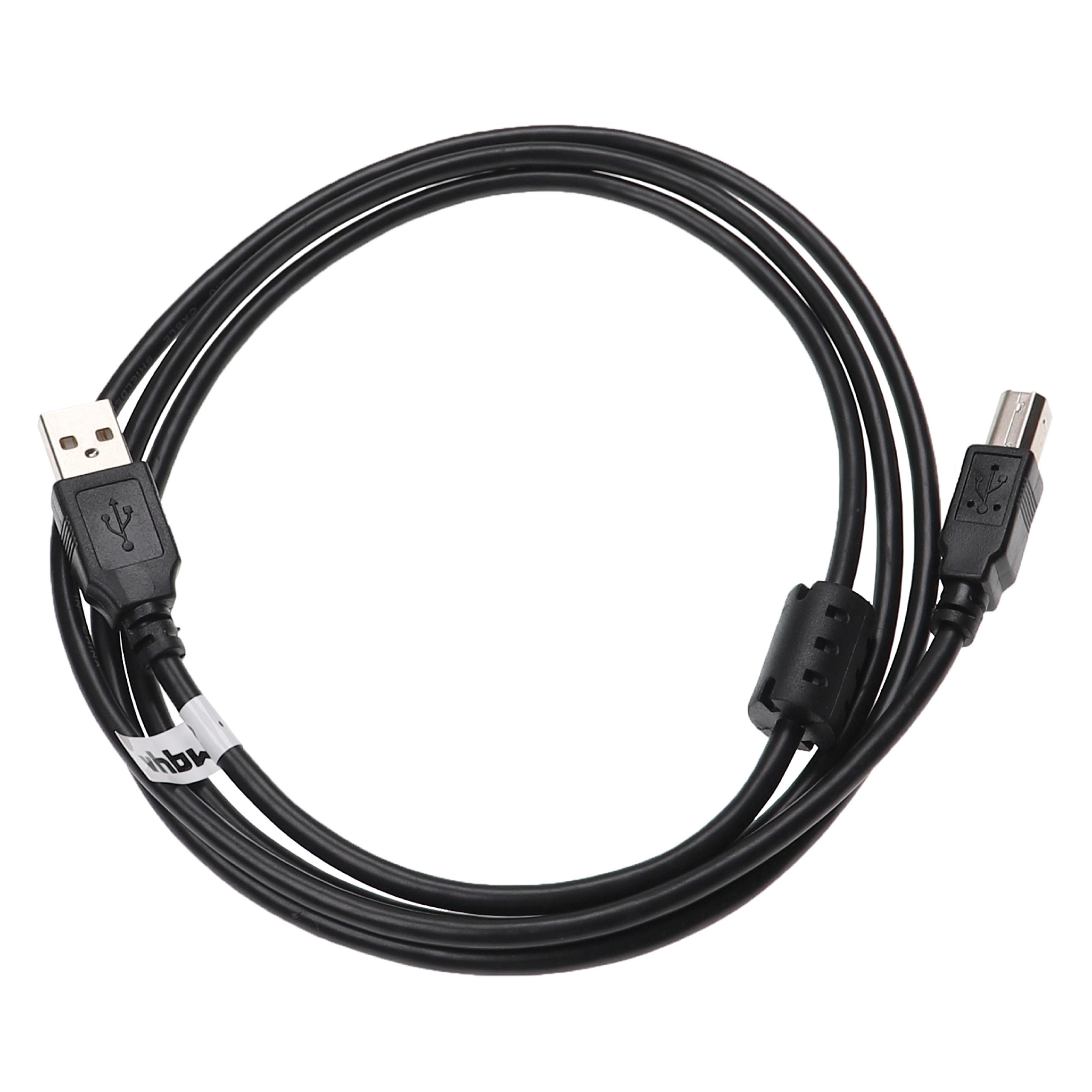 Vhbw cavo della stampante cavo per scanner cavo adattatore da USB A a USB B  - 1,5 m, nero