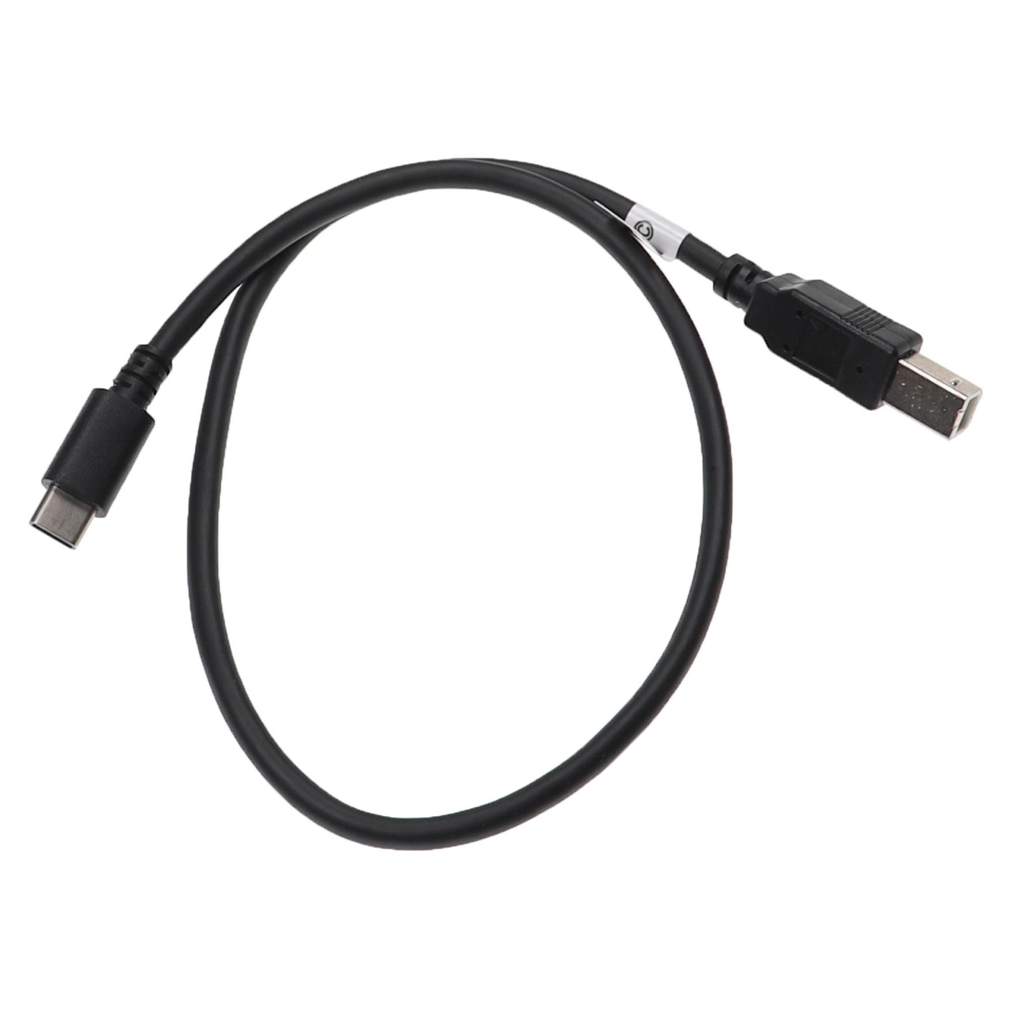 Vhbw Câble USB C vers USB B pour imprimante, scanner - Adaptateur 0,5 m,  noir