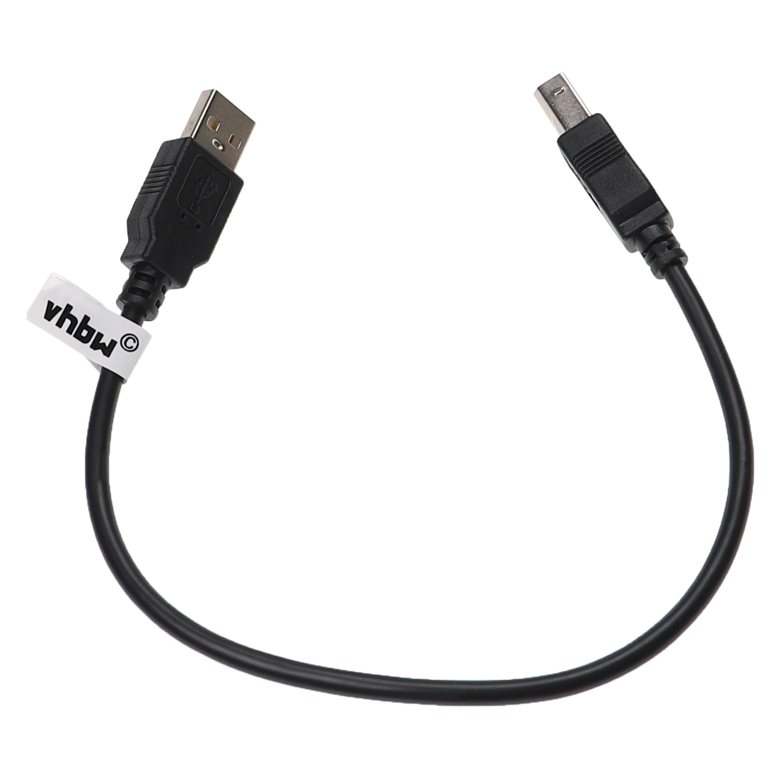 Vhbw cavo della stampante cavo per scanner cavo adattatore da USB A a USB B  - 0,3 m, nero