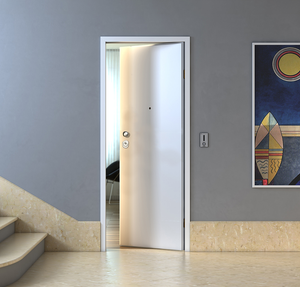 Porta blindata a cilindro europeo, ciliegio ( luce netta 80cm )