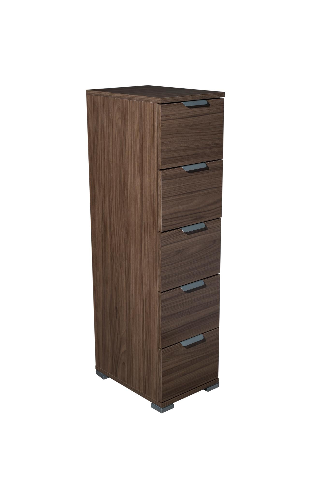Dmora - Cassettiera Constance, Settimino multiuso, Comò camera da letto, Mobile con cassetti, 99x40 h96 cm, Nero