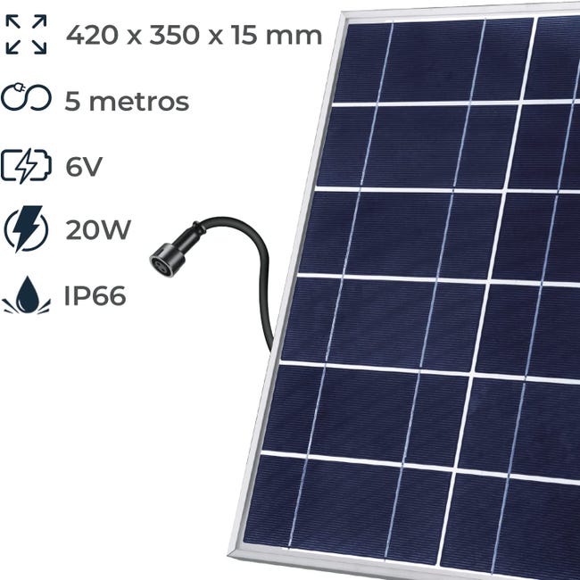 TIENDA EURASIA - Foco Led de Exterior Solar con Panel y Mando, 10