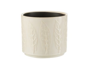 Cache-Pot en céramique coloris blanc Ø16cm H.15 cm