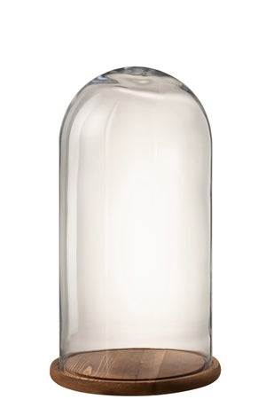 HÄRLIGA Cloche en verre avec socle, verre transparent 27 cm - IKEA