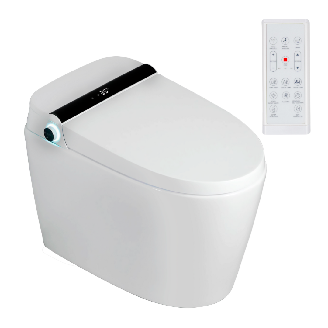 Nashi - Toilette japonaise, Toilettes avec bidet, Conception sans  réservoir interne, avec lumière de courtoisie, Siège chauffant, eau chaude  et séchage, WC japonais intelligent