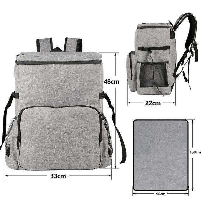 Sac isotherme Sacs à dos de pique-nique, Sac à Dos Isotherme à Glacière  Cooler Backpack Bag, Portable pour Déjeuner Plage