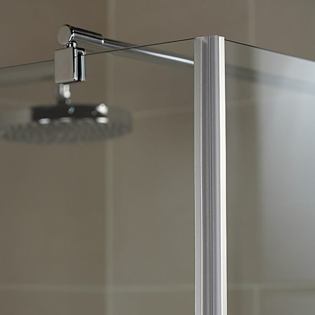 Schulte Barra estabilizadora de pared para mampara de ducha 5-8 mm, barra  de acortamiento universal, aspecto cromado