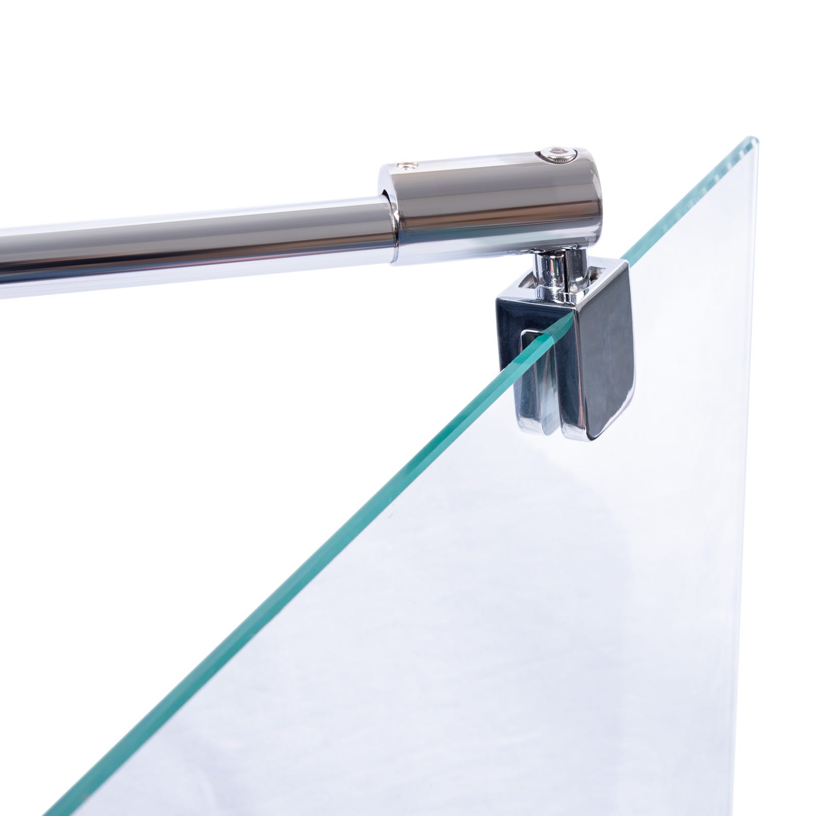 Schulte Barra estabilizadora de pared para mampara de ducha 5-8 mm, barra  de acortamiento universal, aspecto cromado