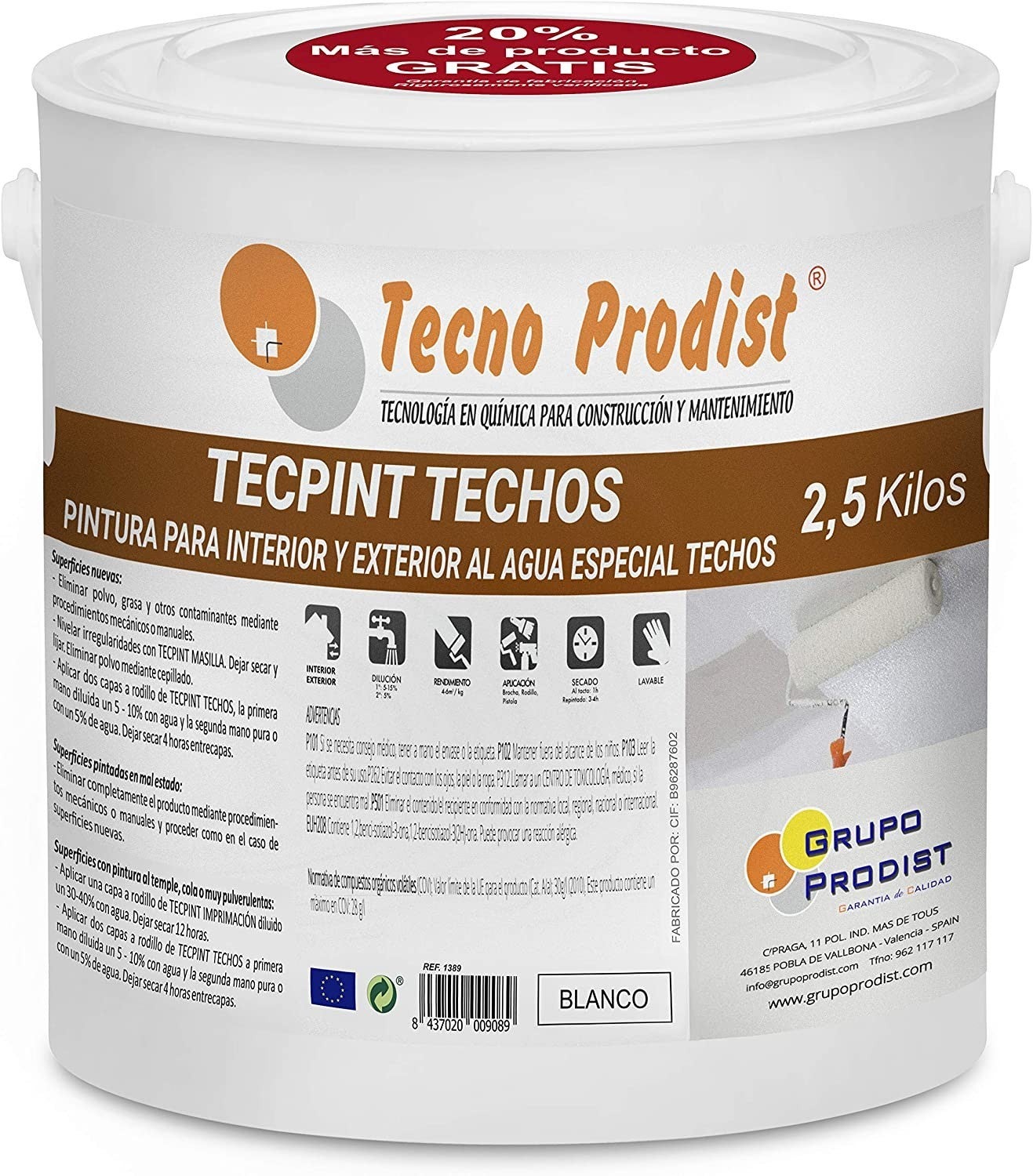 TECPINT TECHOS De Tecno Prodist - Pintura Para Techos Al Agua ...