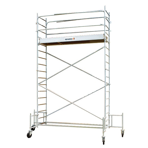 Echafaudage roulant en aluminium - Hauteur de travail max 4.85m - 26403830