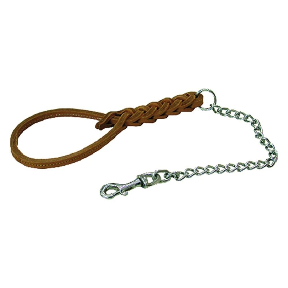 JWPCEU, Guinzaglio Per Cani Con Catena In Metallo Cromato E Impugnatura - Foto 4