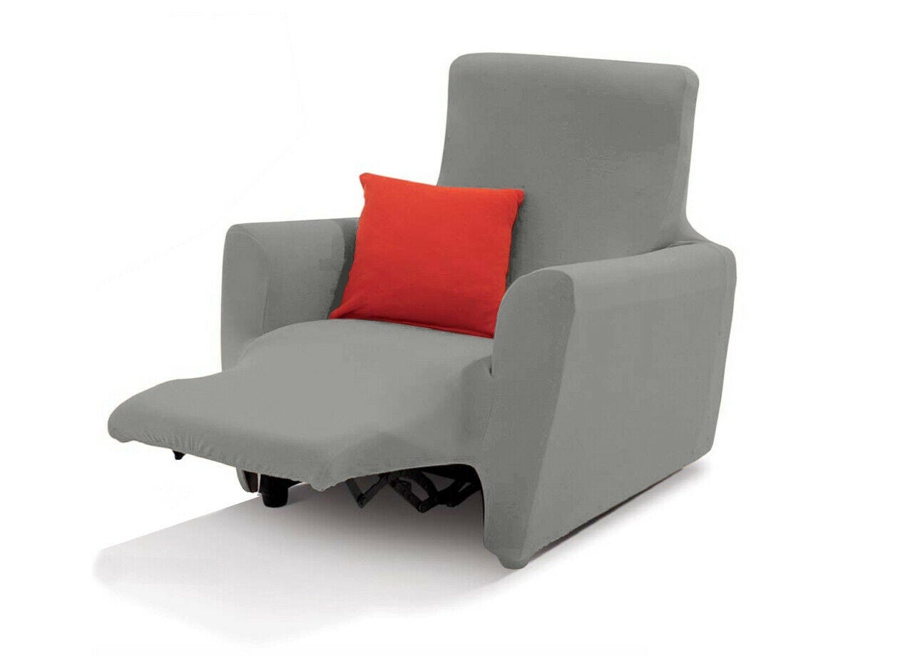 Copripoltrona relax elasticizzato universale per poltrona reclinabile  grigio - made in Italy