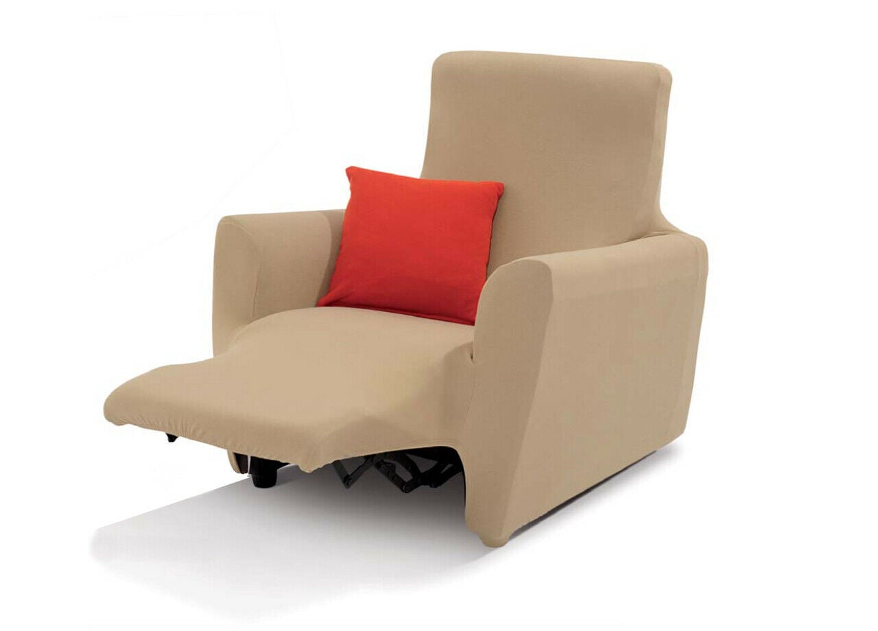 Copripoltrona relax elasticizzato universale per poltrona reclinabile beige  - made in Italy