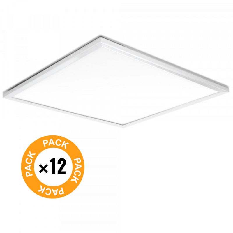 Pack 12 panel led 40w 4.000lm 6000ºk 60x60cm enrejado ugr19 30.000h [ho-pg-600x600-40w-cw-pk12]