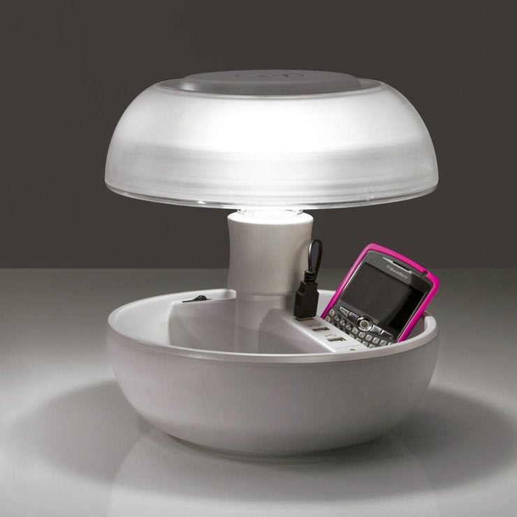 Lampe avec port USB Multifonction Laquée H27cm JOYO Beige/crème - 119,00 €