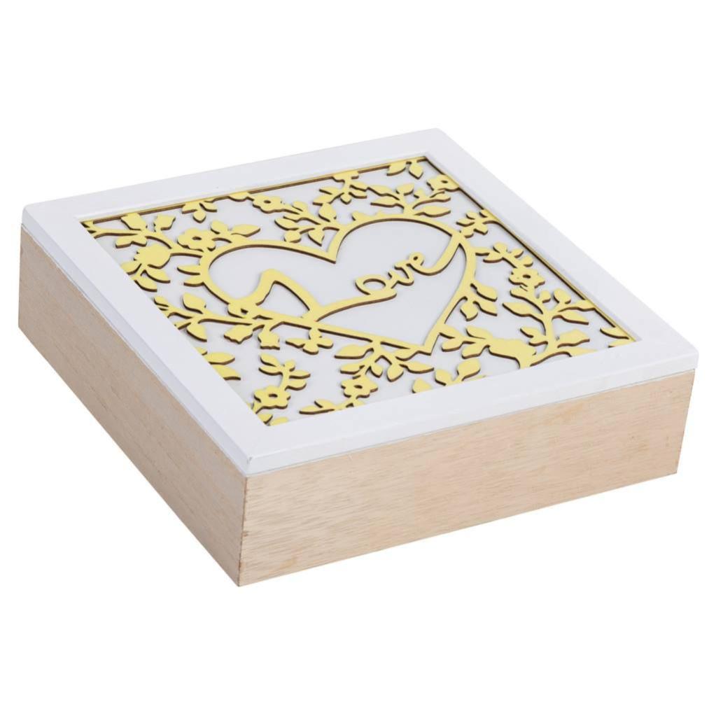 Boîte en bois Multicolore 24,2x24,2x7 cm Leroy Merlin