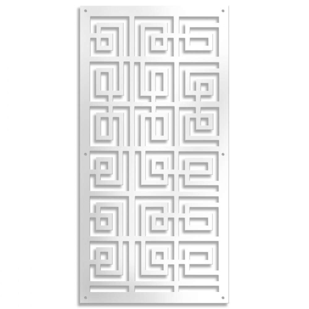 CERCHI LARGE - Pannello Traforato - Parasole colore BIANCO misura 48x48 cm - spessore 10mm