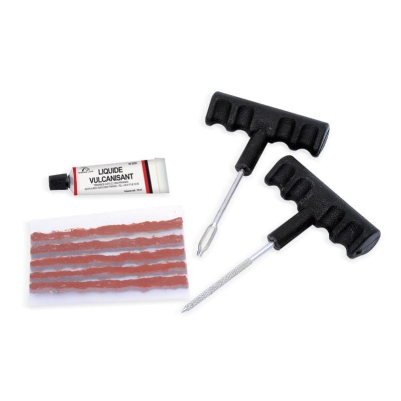 Kit de reparation pneu tubeless 8 pieces Pneu tubeless route Reparation pneu exterieur en cas de crevaison voiture velo Leroy Merlin