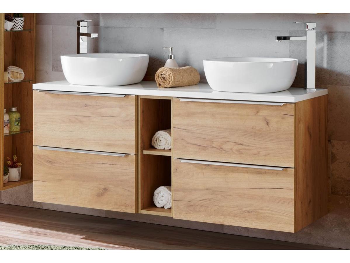 BOBOCHIC Meuble double vasque 140 cm CINDY chêne | Leroy Merlin