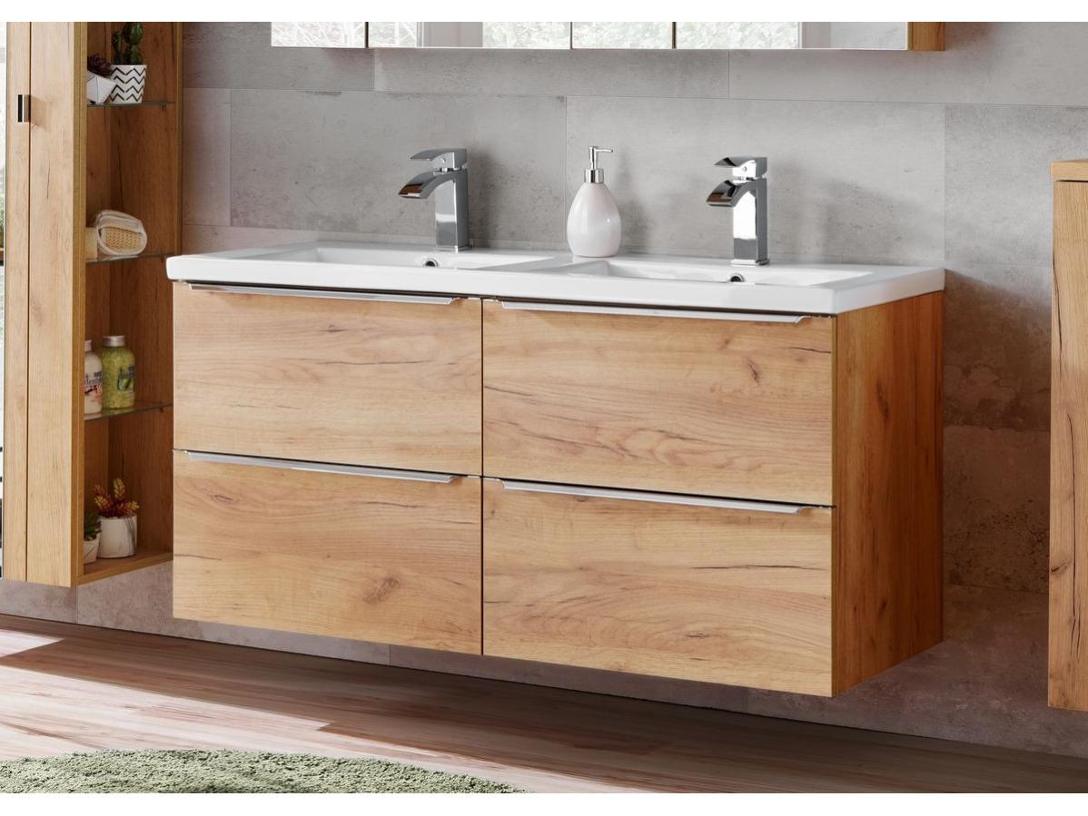 BOBOCHIC Meuble double vasque 120 cm CINDY chêne | Leroy Merlin