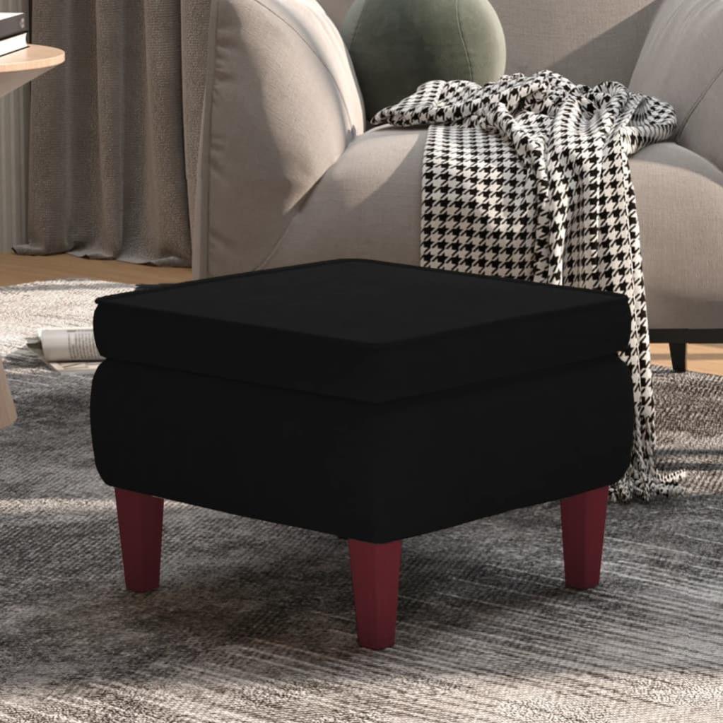 VIDAXL - Poggiapiedi Nero 70x55x41 Cm In Velluto - ePRICE