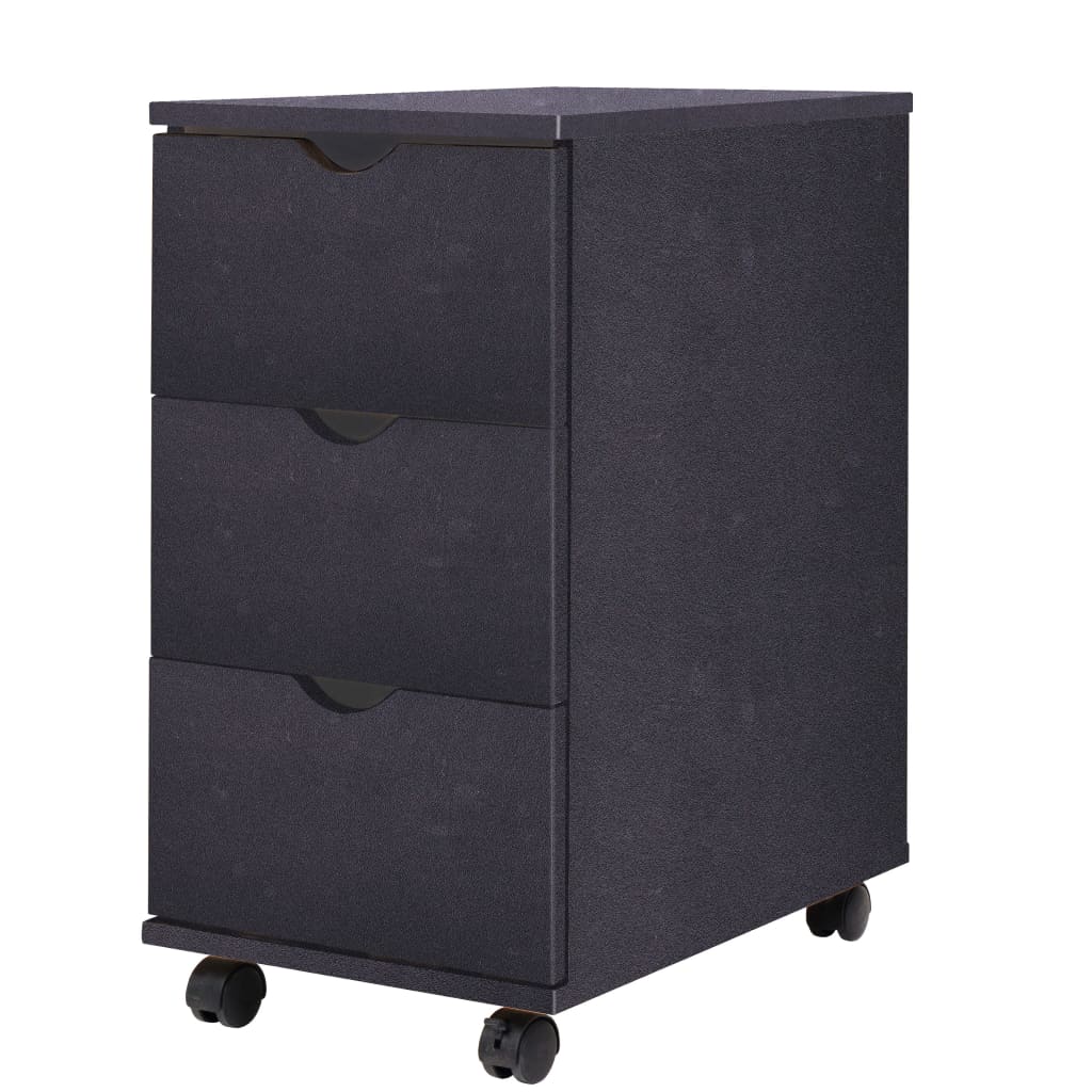 VidaXL Mueble de cajones negro 33x45x60 cm