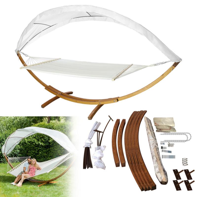 Hamac avec support, sur pied 2 personnes avec auvent hamac double, hamac 2 places, chaise