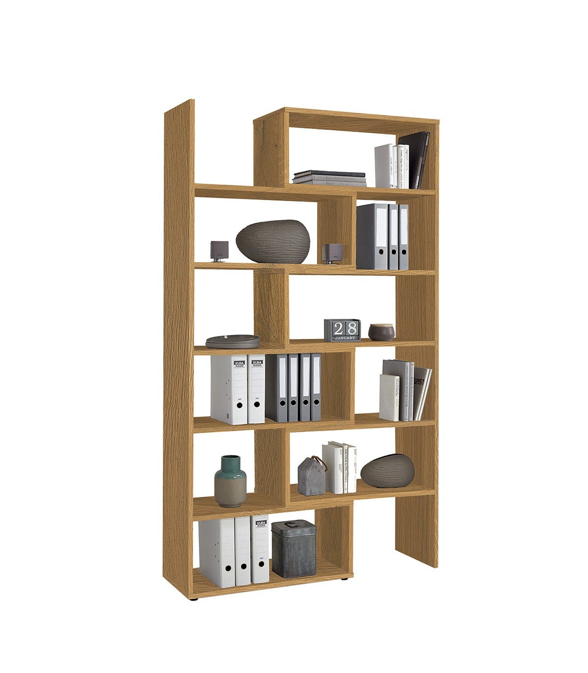 Bibliothèque d'angle modulable Calvia - H221,3 cm