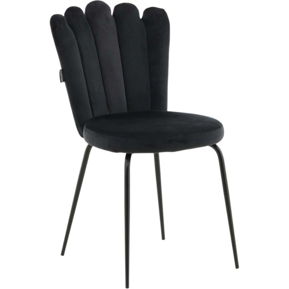 Chaise en velours et métal Limhamn noir Furniture Fashion Leroy Merlin