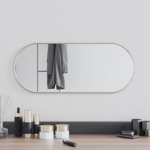 Espejo decorativo de pared con estante HOMCOM 50x10,2x70 cm  negro_830-633V00BK