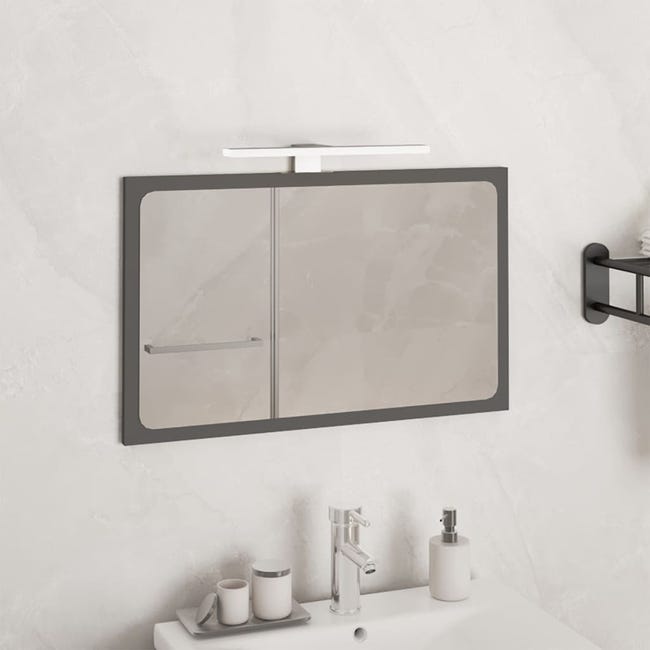 VIDAXL Miroir avec eclairage LED 60x30 cm Verre Ovale pas cher 