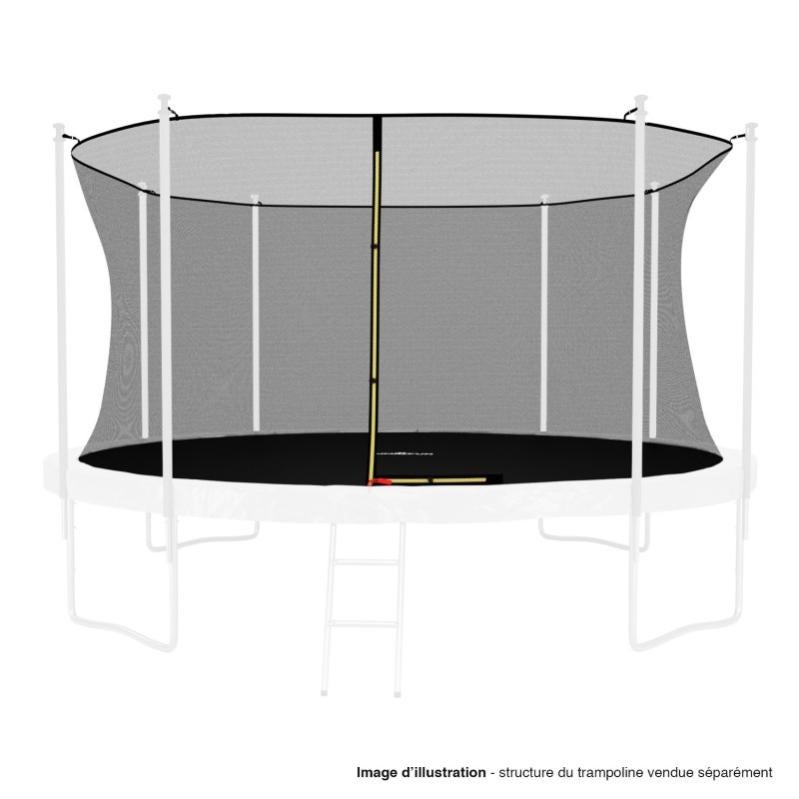 Filet De Sécurité Trampoline 305 Cm Anneau Intérieur – Hauteur 180 Cm – Zip + Clips Sécurité – Compatible 240-255 Cm