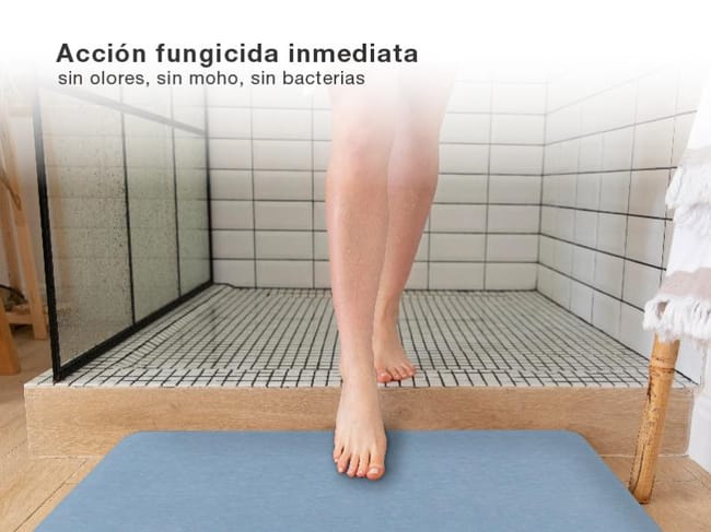 Alfombra de Baño Secado Rápido | Diatomita natural |  Anti-bacterias|Anti-Deslizante | Super Absorbente | Rígida | 39x60cm |  Leroy Merlin