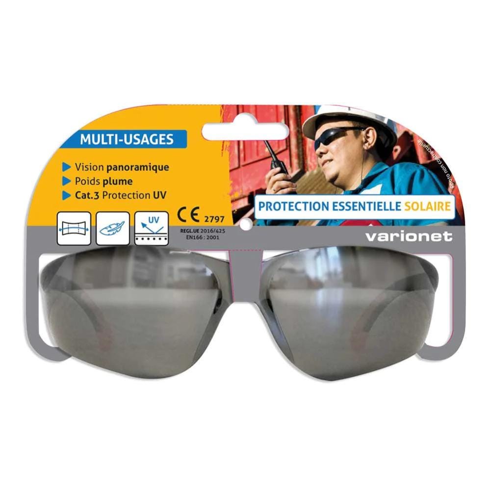 Lunette de protection pour travaux en extérieur - Protège contre les rayons  UV et l'éblouissement solaire - Cat 3