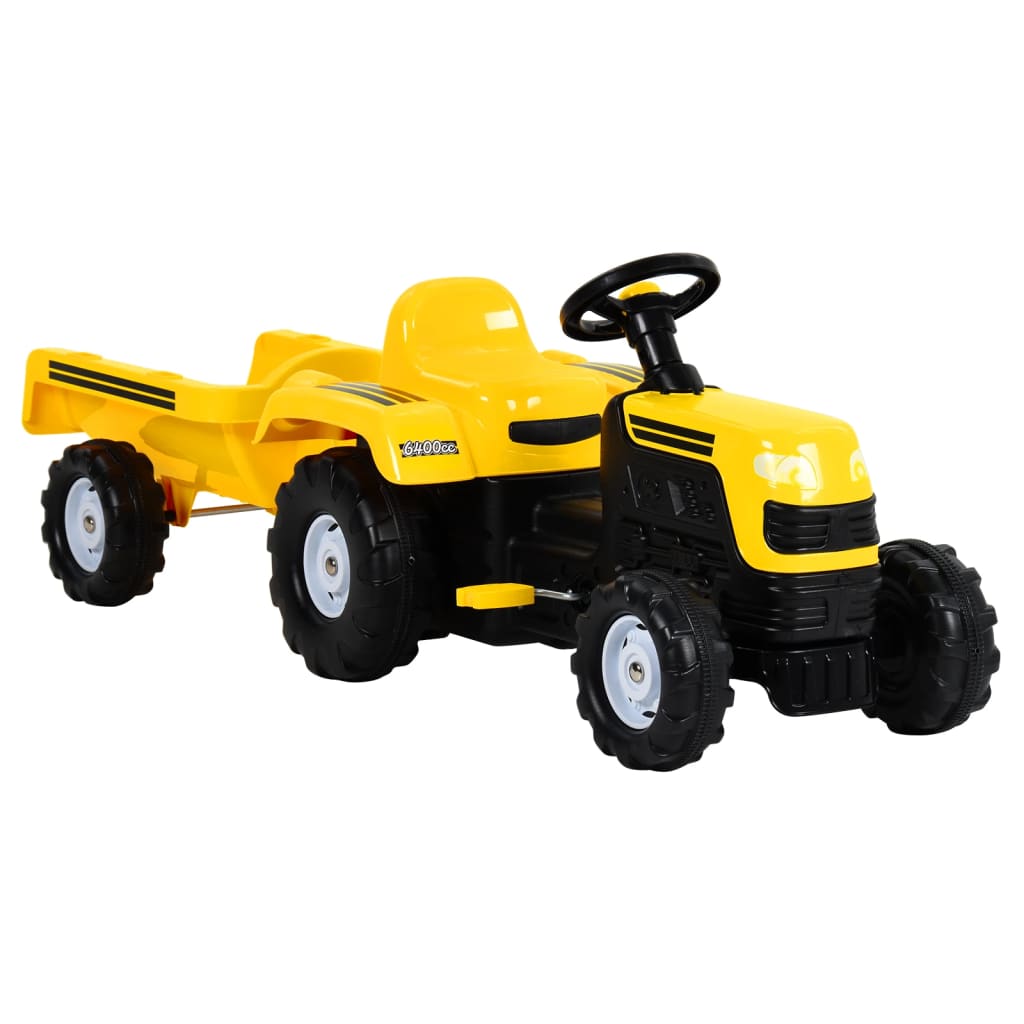 Tracteur jouet pour enfant - jaune