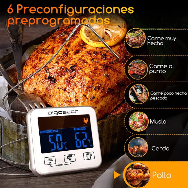 Termómetro Digital Carne, 1 Unidad, Cocinar, Comida, Cocina