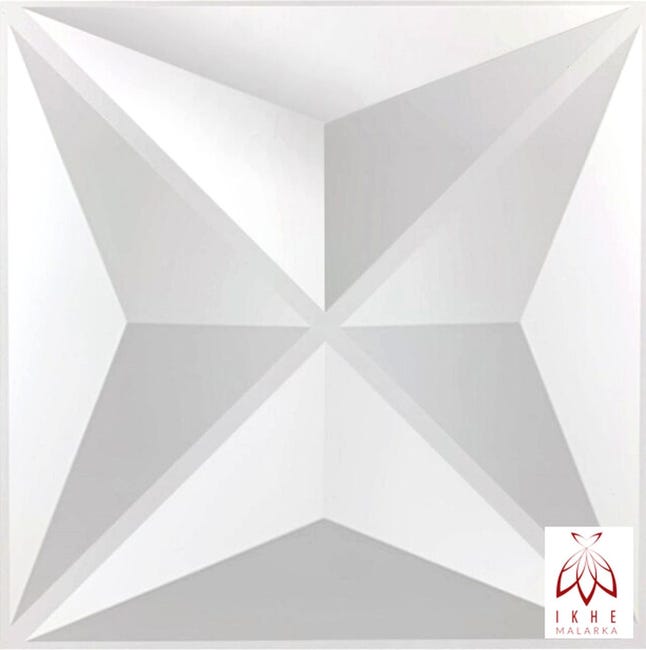 Pannelli 3D Parete E Soffitto | Polistirene XPS 100x50 Cm | Decorazione Moderna - Bianco (16 Pezzi) - Foto 8