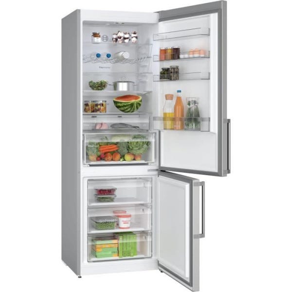 Refrigerateur - Frigo combiné pose-libre BOSCH - KGN497ICT - 2 portes - :  311 l - Congélateur: 129 l - 203X70X67cm 