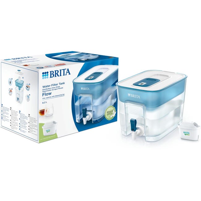 BRITA Carafe filtrante Style bleue + 1 filtre MAXTRA+, réduit le calcaire,  le chlore et le plomb pour une eau du robinet plus pure, sans BPA. :  : Cuisine et Maison