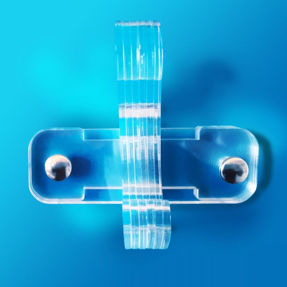 Ganci adesivi plastica rettangolari - 2 pz