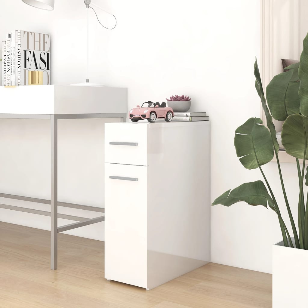 VidaXL Mobiletto con Rotelle Bianco 45x38x54cm in Legno